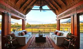 View from the lounge of Jamila Safari Lodge