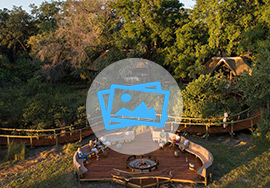 Aerial View of Boma at Camp Moremi
