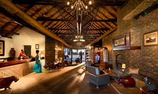 Reception area at Bakubung Bush Lodge
