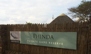 Gate sign for Phinda Game reserve