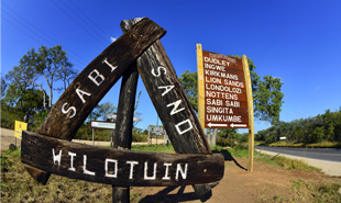 Gate sign for the Sabi Sands